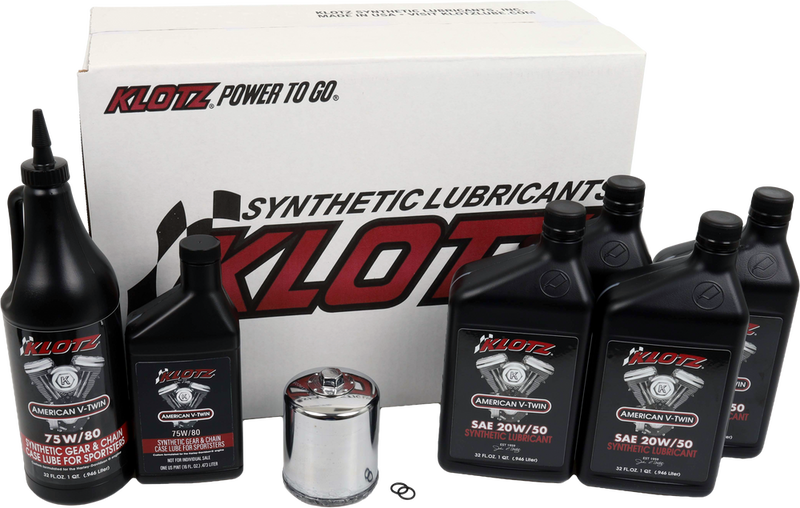 Klotz Oil 842-0159 KH-104 PREMIUM HARLEY DAVIDSON 4QT SYNTHETIC OIL CHANGE KIT