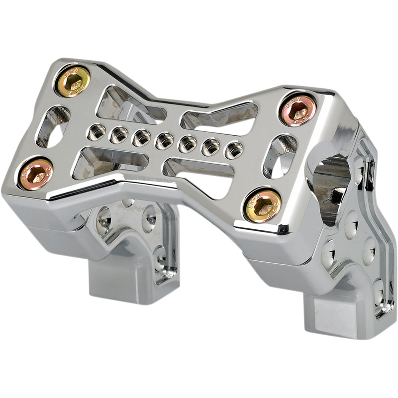 JOKER MACHINE 0602-0911 03-866-1C Bridge Handlebar Riser Kit - Risers - Pullback - Bridge - Chrome