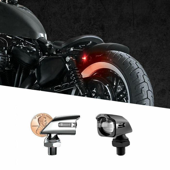 Xk Glow 653-0166 XK034022-AB MINI LED TURN SIGNAL BLACK AMBER PAIR