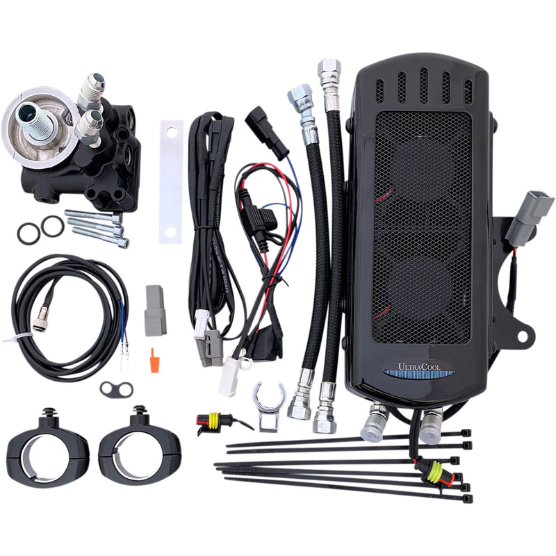 Ultracool Oil Cooler Kit Gloss Black - IN-1G For Indian 2014-2025