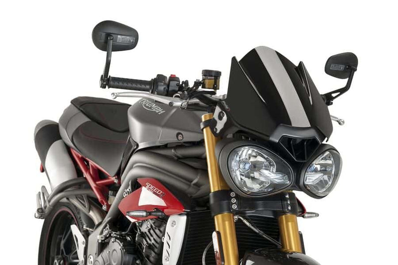 Puig Hi-tech Parts 561-08929BK 8929N WINDSCREEN NAKED NEW GEN SPORT BLACK TRI