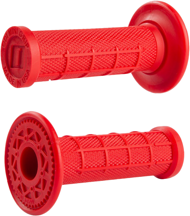 Odi 206-1067 H01MMR MINI MX HALF WAFFLE GRIPS RED