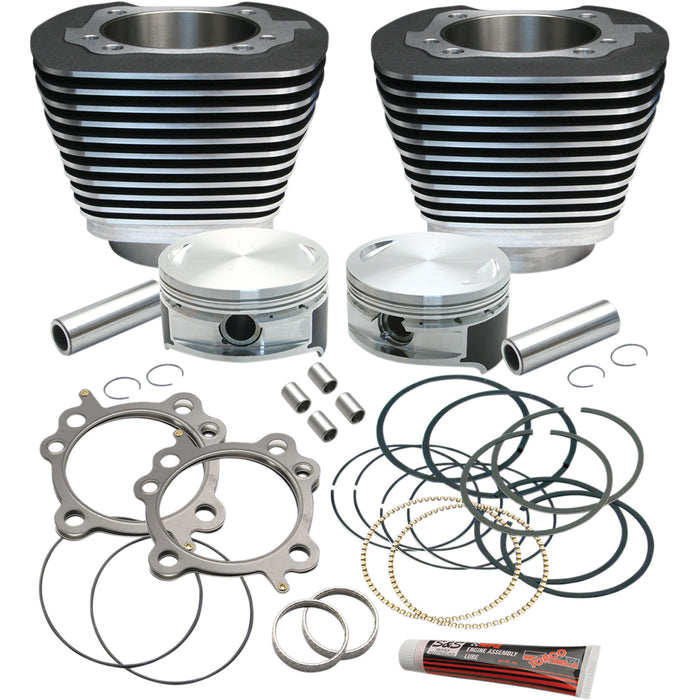 S&S CYCLE 0931-0430 910-0203 Replacement Cylinder & Piston for S&S 106" Stroker Kit - Black