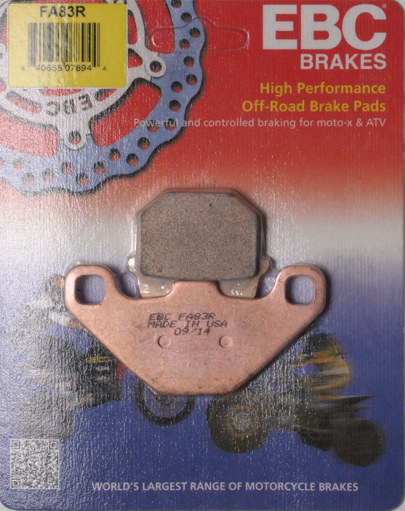 EBC Brake Pads Sintered R Series - FA83R For Suzuki RM 80 / RM 85 / 85L 1986-2004 | Can-Am Rally 200 / 90 2007-2015