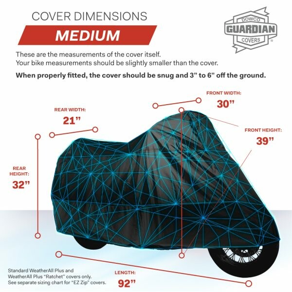 Dowco Cover Weatherall Plus MD - 50002-02 For Harley 1982-2017 | Honda Motorcycles 1973-2009 | Kawasaki Motorcycles 1999-2009