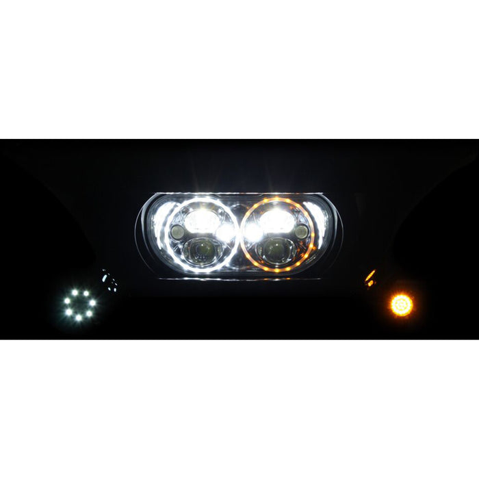 CUSTOM DYNAMICS 2001-1545 CDTB-RG-15-C TruBEAM® LED Headlamp Headlight 15-21 FLTR - Chrome