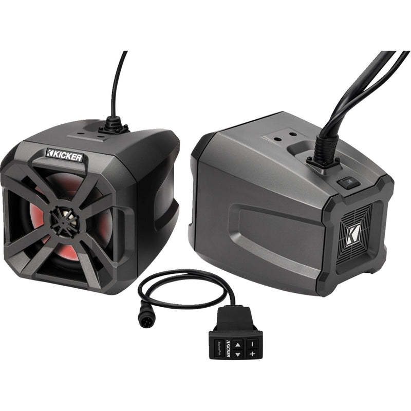 KICKER 4405-0929 48BTCAN65 Speakers 6-1/2" Speaker Power Cans - Bluetooth/Amplified