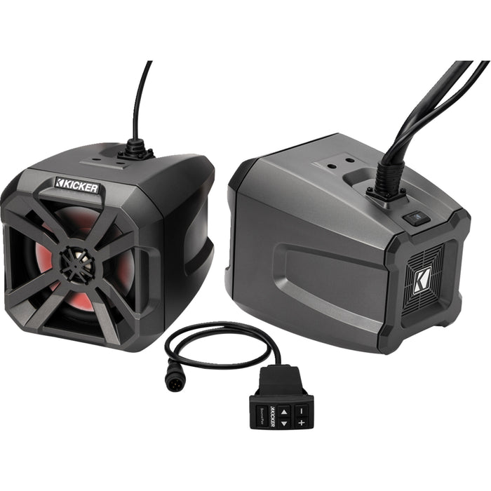 KICKER 4405-0929 48BTCAN65 Speakers 6-1/2" Speaker Power Cans - Bluetooth/Amplified