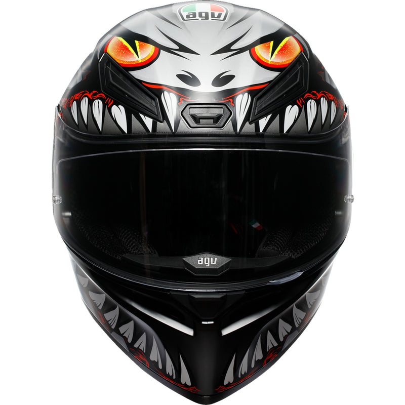 AGV K1 S Lyzard Helmet - Matte Black/Gray/Red