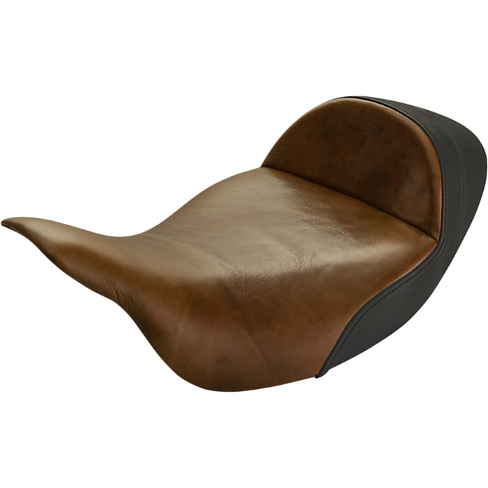 SADDLEMEN 0801-1327 808-07B-0041EXT Extended Reach Lariat Solo Seat - Distressed Brown - FL '08-'23