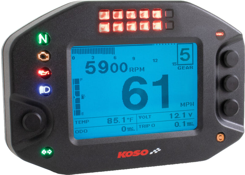 Koso North America RS-2 Multifunction Meter AND Data Recorder - BA073000