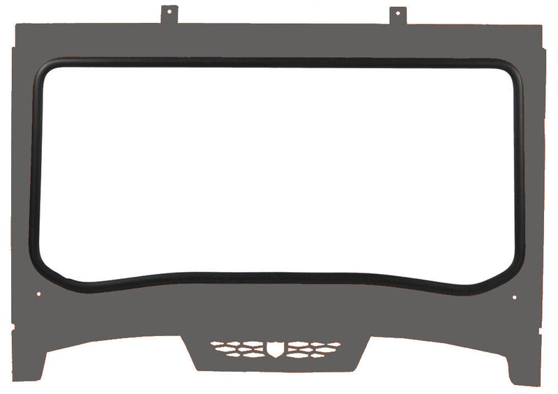 Pro Armor Front Windshield Stealth Grey - P187W460SG Polaris RZR 2019-2022