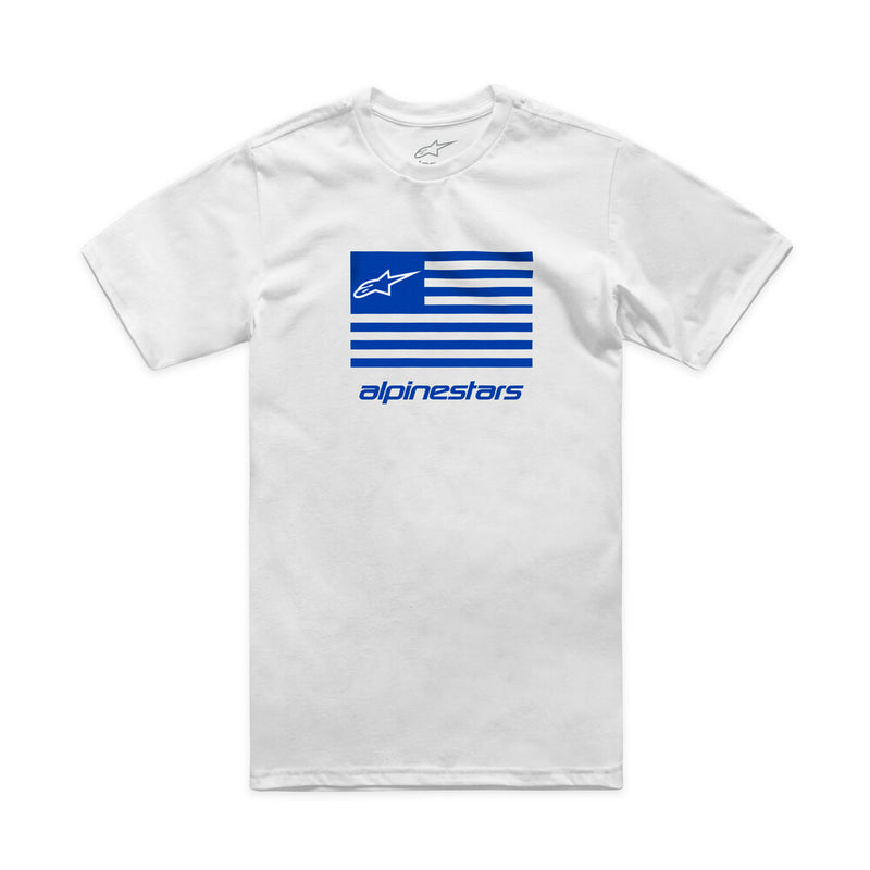 Alpinestars 482-76304S 1214-73130-2072-S FLAG CSF TEE WHITE/BLUE SM