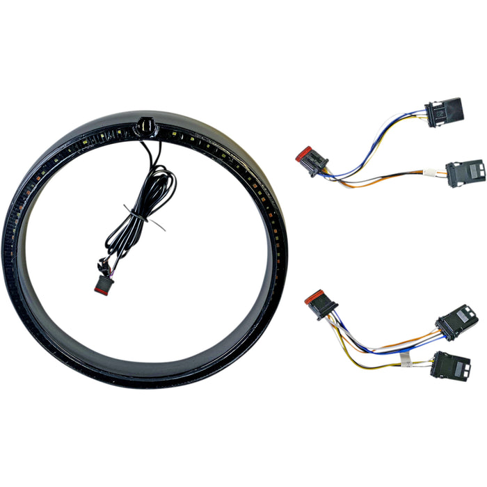 CUSTOM DYNAMICS 2001-2307 PB-7TR-AW-1B ProBEAM® Turn Signal Ring Trim - Standard Trim Ring - Black