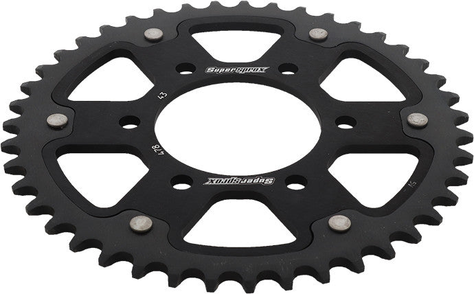 Supersprox 108-478143 RST-478-43-BLK REAR STEALTH SPROCKET ALU/STL 43T-520 BLK KAW