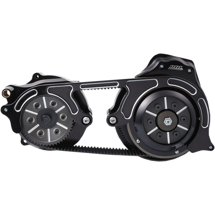 BELT DRIVES LTD. 1120-0355 TC2PB-2-B 2" Open Belt Drive Kit with 2-Piece Motor Plate 2" Drive Belt - Black
