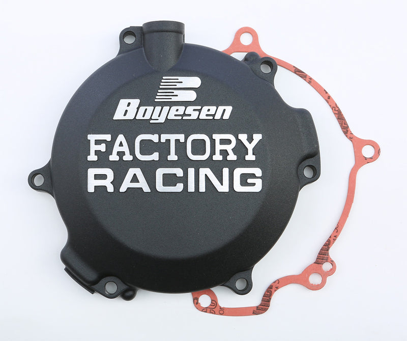Boyesen Factory Racing Clutch Cover Black - CC-10B Kawasaki Dirt Bikes 1998-2024