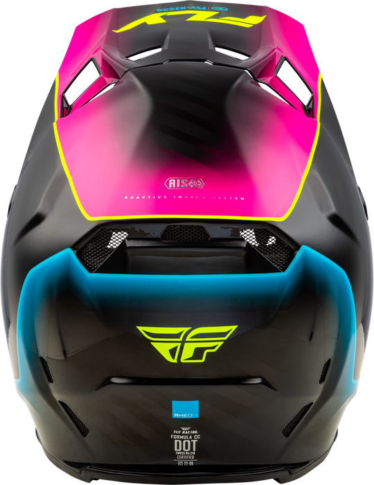Fly Racing M73-4350YL YOUTH FORMULA CC UNDERGLOW HELMET BLACK/PINK/BLUE YL