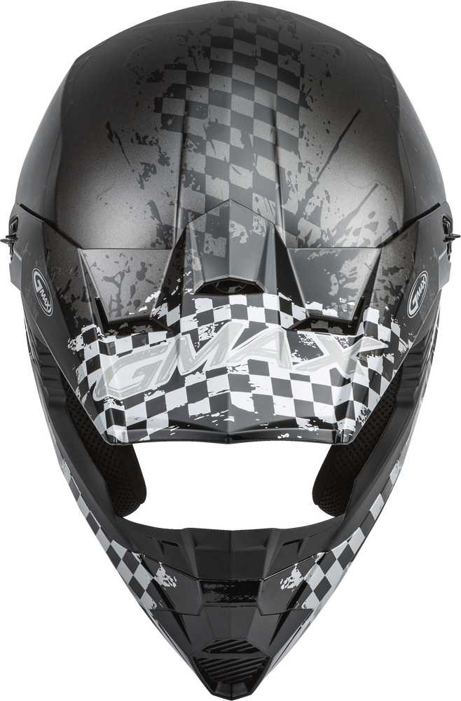 Gmax 72-6640YL G3461542 YOUTH MX-46Y OFF-ROAD ANIM8 HELMET DARK SILVER/BLACK YL