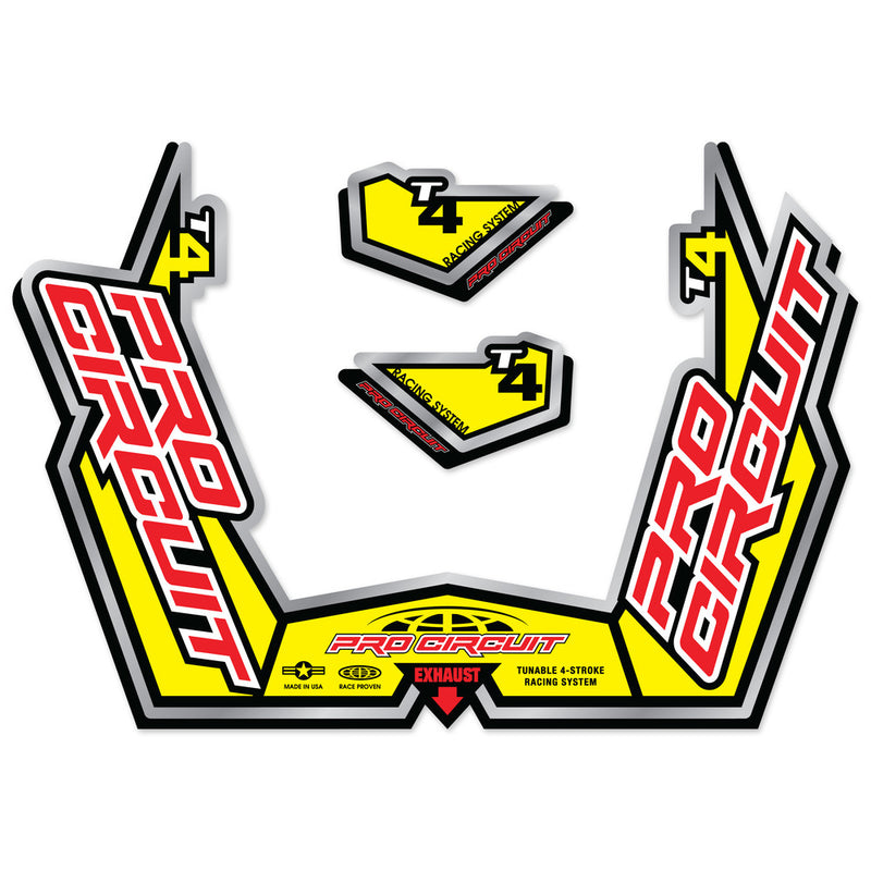 Pro Circuit 794-9040 DC09T4GP T4-GP STICKER KIT REPLACEMENT MUFFLER STICKERS