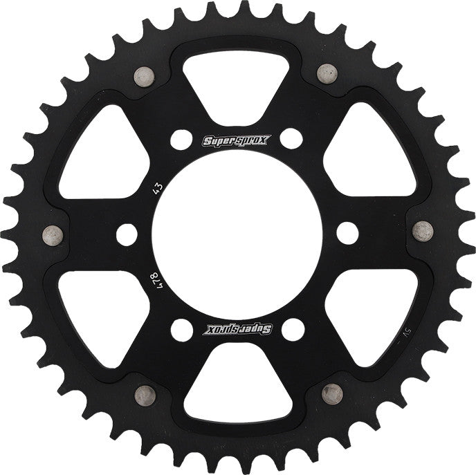 Supersprox 108-478143 RST-478-43-BLK REAR STEALTH SPROCKET ALU/STL 43T-520 BLK KAW