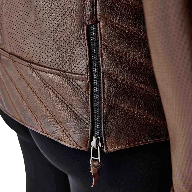 Rst 556-3644110 103644BRN-10 WOMENS ROADSTER AIR D3O JACKET BROWN LEATHER SM