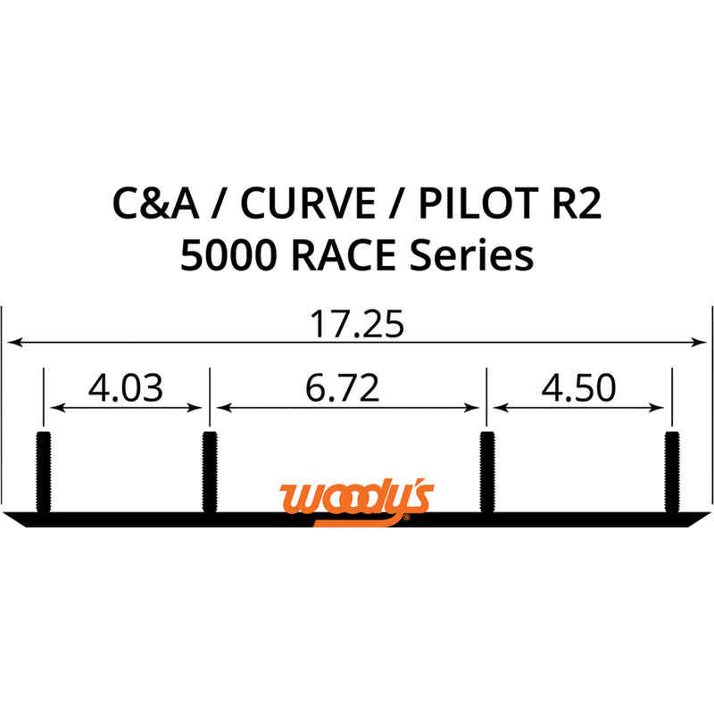 WOODY'S 4612-0025 ECA3-5000 Extender Trail III™ Flat-Top® Wear Bars Extender Trail III™ Flat-Top® Runner