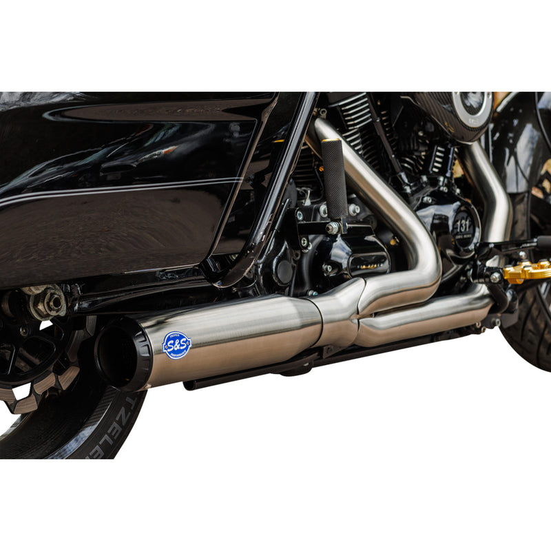 S&S Cycle Qualifier 2-Into-1 Exhaust System - 550-1107 For Harley Touring 2017-2023