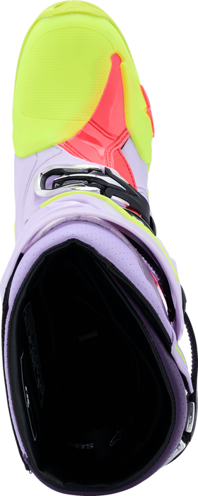 Alpinestars 482-0016008 2010520-3150-8 TECH 10 SUPERVENTED PURP/YLW FLUO/DIVA PINK 8