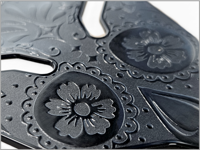 One Emblems 623-1167 XT4 ULTRA-THIN TANK PAD SKULL BLACK