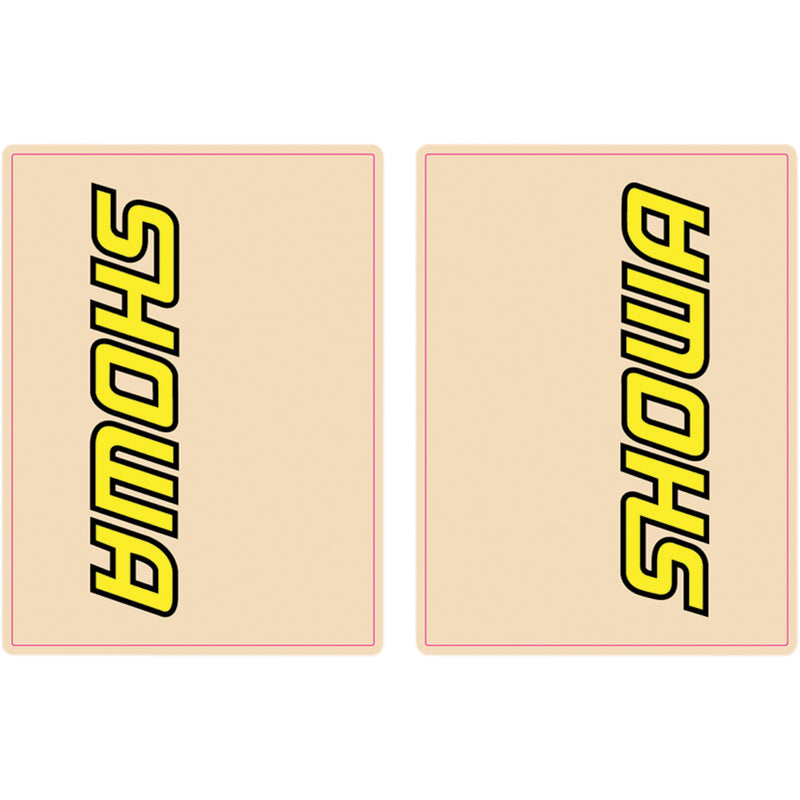 FLU DESIGNS INC. 4320-1436 01013 Upper Fork Decals Upper Fork Decal - Showa - Yellow/Black