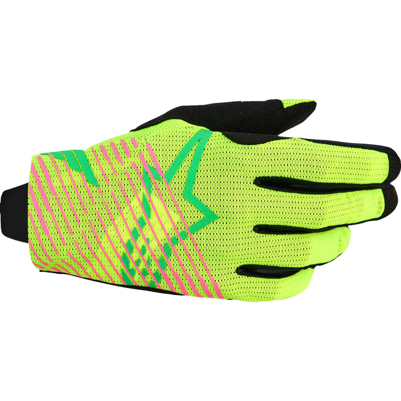 ALPINESTARS Radar Pro Gloves Green/Fluo - Yellow/Fluo Pink