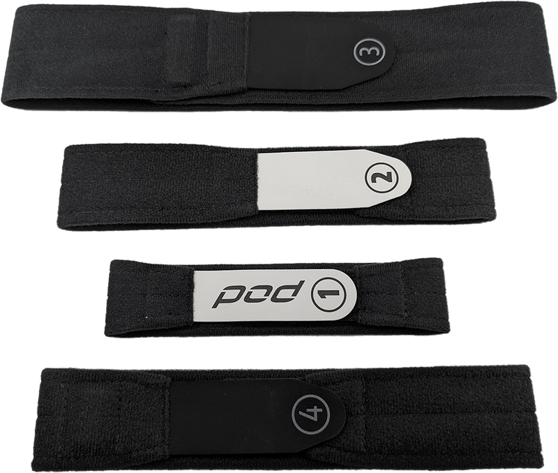 Pod 664-0582S KX36-BLK-BL-XS/SM KX 3.0 STRAP SET BLACK XS/SM