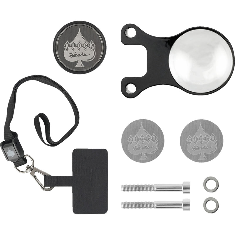 Klock Werks iOmount™ Handlebar Switch Mount Ambidextrous Mount Black Challenger Pursuit - KWD-04-0609-B For Indian 2020-2026