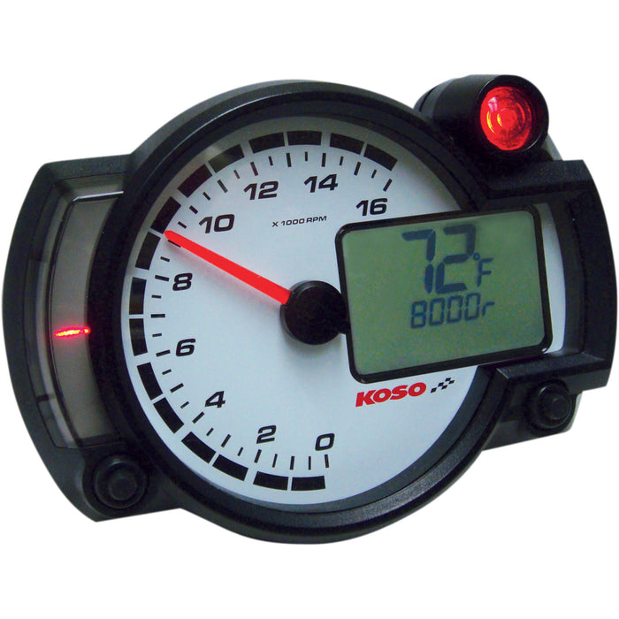 KOSO NORTH AMERICA 2201-0085 BA015000 RX2-NR GP-Style Race Tachometer