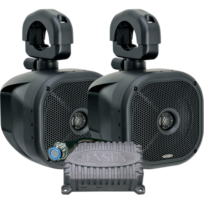 JENSEN 4405-0480 JXHD65ROPSBT 6.5" Heavy Duty Coaxial Speakers Roll Bar Speaker - with Amplifier
