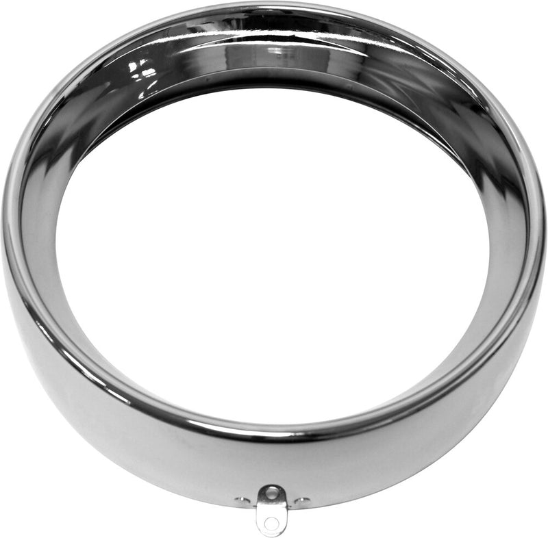 Harddrive 38-048 Frenched Headlight Trim Ring Chrome 7 TAB Style For Harley Softail / Screamin' / Touring 1994-2020