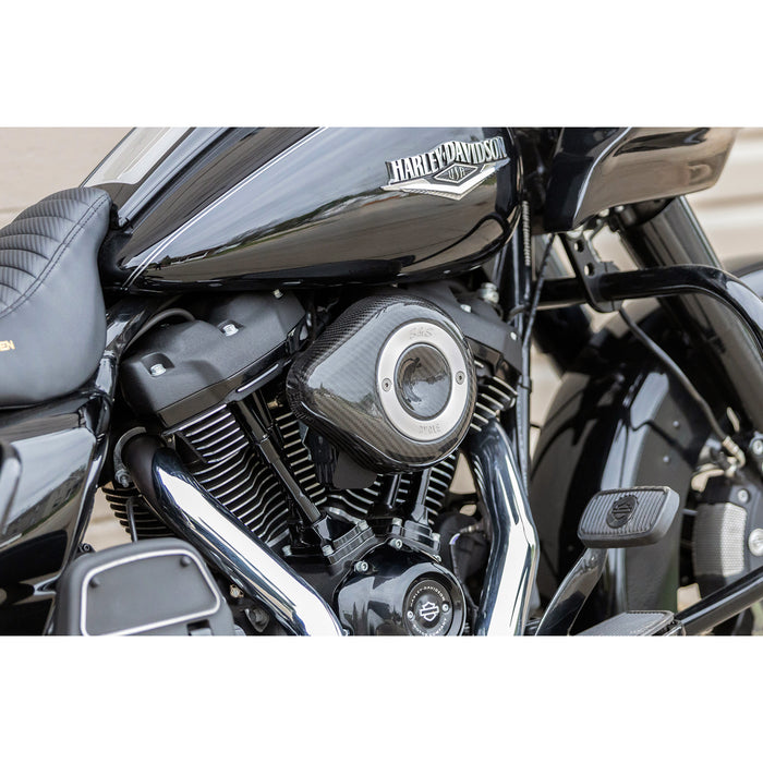 S&S CYCLE 1014-0289 170-0501 Stealth Air Cleaner Cover - Mini Teardrop - Carbon Fiber