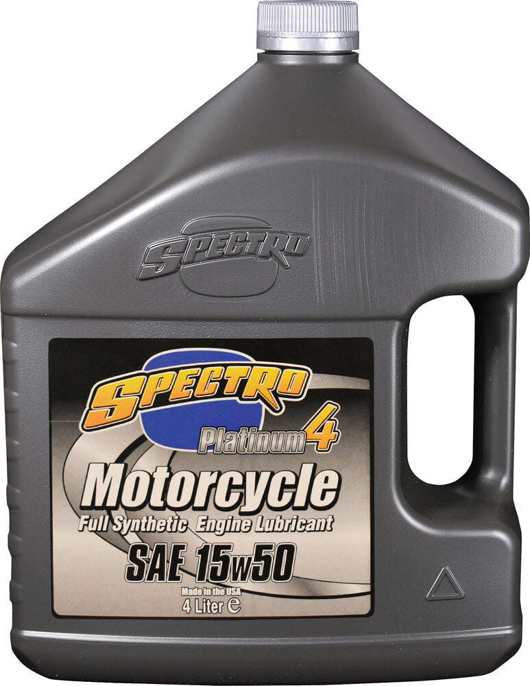 Spectro 582-01202 310353 PLATINUM M/C FULL SYN OIL 4T 15W50 4L