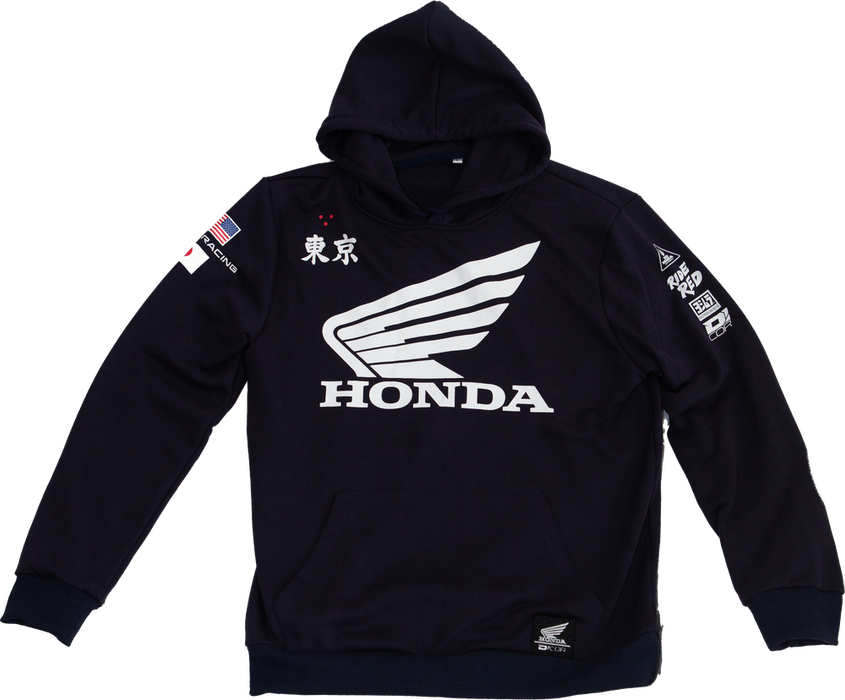 D-cor 862-81126L 85-209-3 HONDA FACTORY SWEATSHIRT NAVY LG