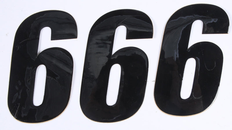 D-cor 862-246 45-24-6 NUMBER 6 BLACK 4" 3/PK
