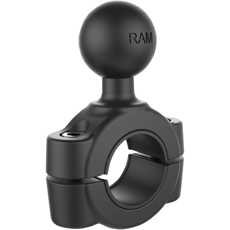 RAM MOUNTS 0636-0060 RAMB408-75-1U Torque™ Handlebar/Rail Mount Base with 1" Ball Ball Mount - Bar Clamp Base - 3/4" - 1"