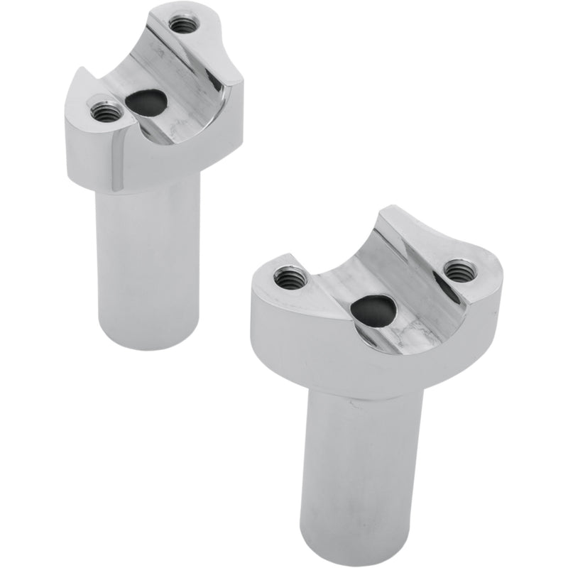 DRAG SPECIALTIES 0602-0399 Forged Aluminum Handlebar Risers straight - 3-1/2" - chrome