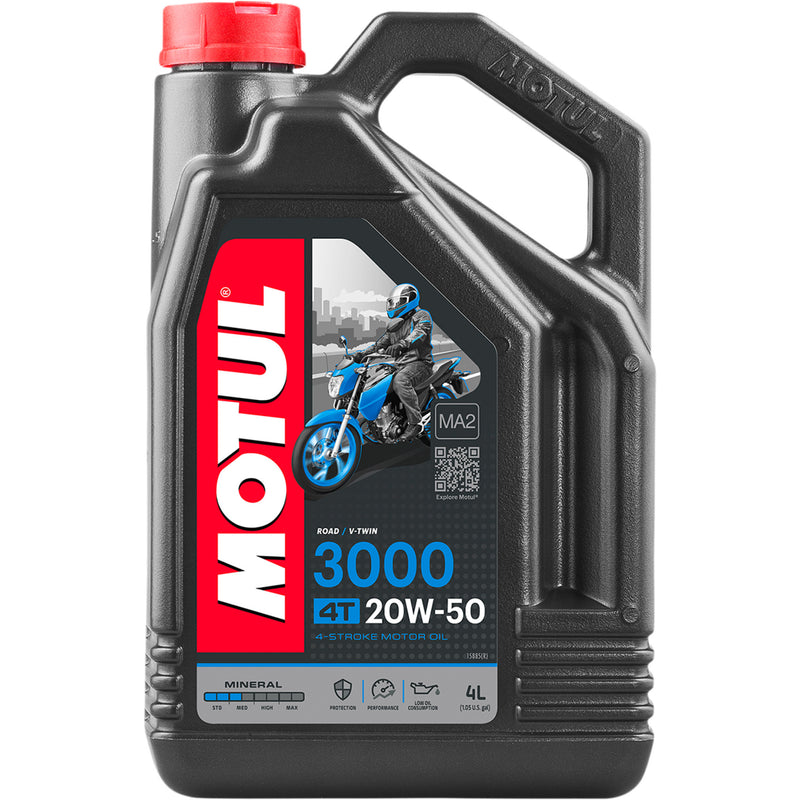 MOTUL MOT40 107319 3000 Mineral 4T Engine Oil 20w-50 - 1 u.s. gal.