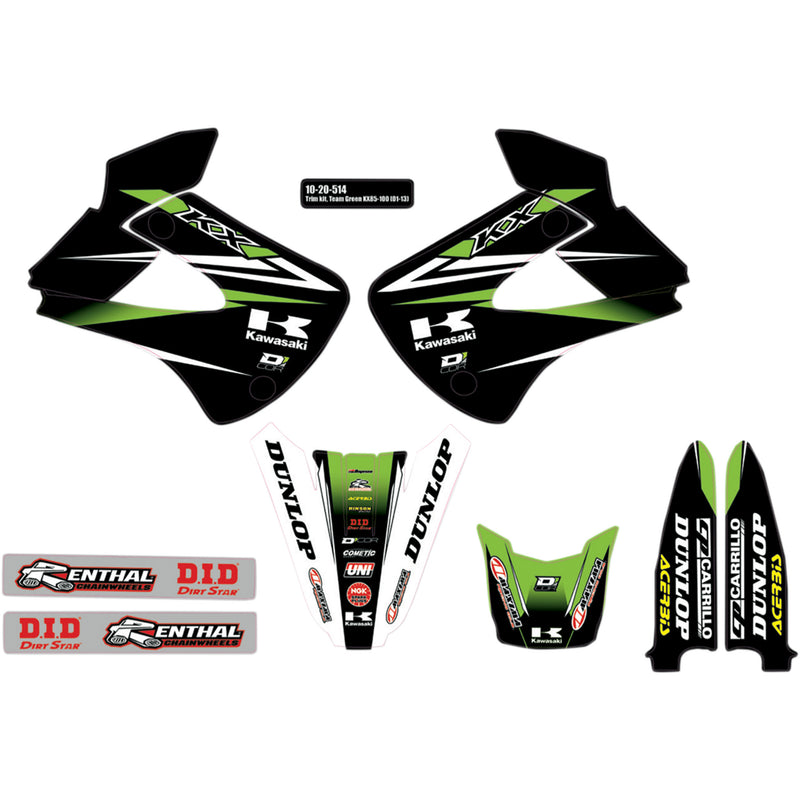 D'cor Visuals Trim Kit - 10-20-514 Kawasaki KX 100 / KX 85 2001-2013