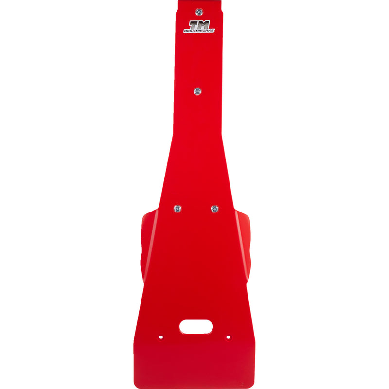 T.M. DESIGNWORKS 0505-2362 HOFP-E451-RD ATV Standard 6 mm Frame Plate Skid Plate - Red - Honda - TRX 450