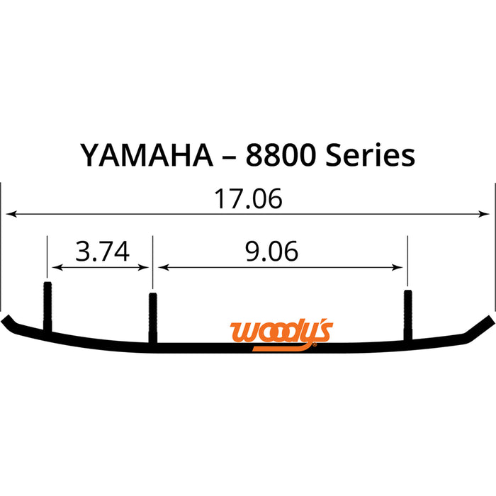 WOODY'S 4612-0264 AY8-8800 Ace™ Flat-Top® Carbide Runners 8"