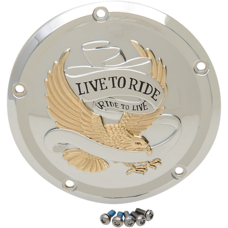 Drag Specialties Live to Ride Derby Cover - 1107-0555 For Harley Touring 2015-2026