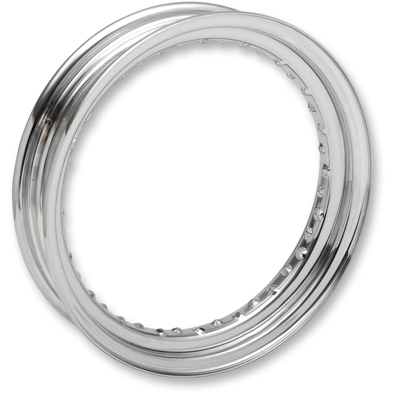 DRAG SPECIALTIES 0210-0323 16" Chrome Steel Rim Rim - 40 Hole - Chrome - 16x3 - Side Rubber Valve