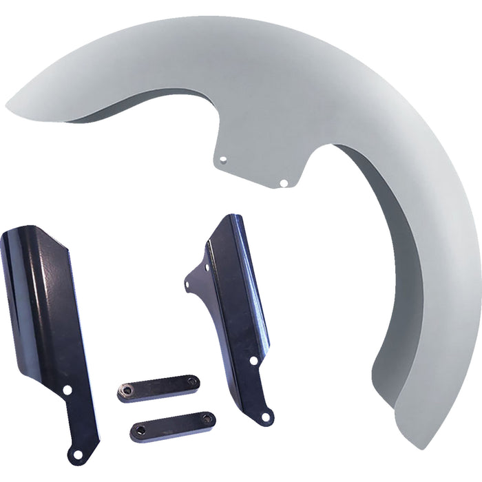 PAUL YAFFE BAGGER NATION 1401-0977 THICKY-19-LR-18L-SL Super-Lite Thicky Front Fender - 19" Wheel - With Black Adaptor - M8 Low Rider S/ST
